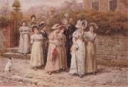 George goodwin kilburne Mirr Pinkerton-s Academy oil painting on canvas
